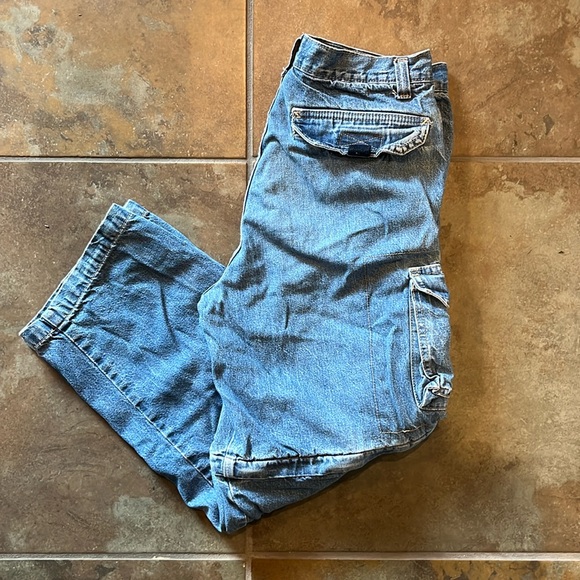 JNCO Other - Vintage baggy faded glory cargo jeans, with zip of legs to make baggy jorts jnco